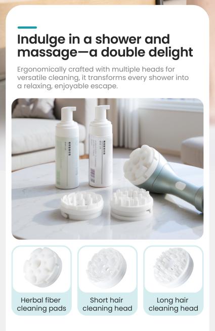 Portable Micro-Water Shower (for Humans) Crescent White